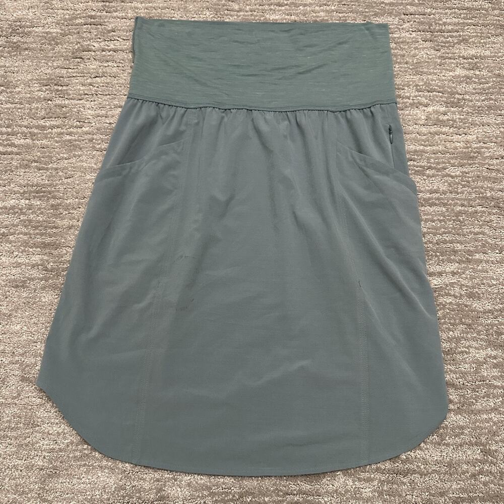 Prana Dusty Teal High-Waist Casual Skirt